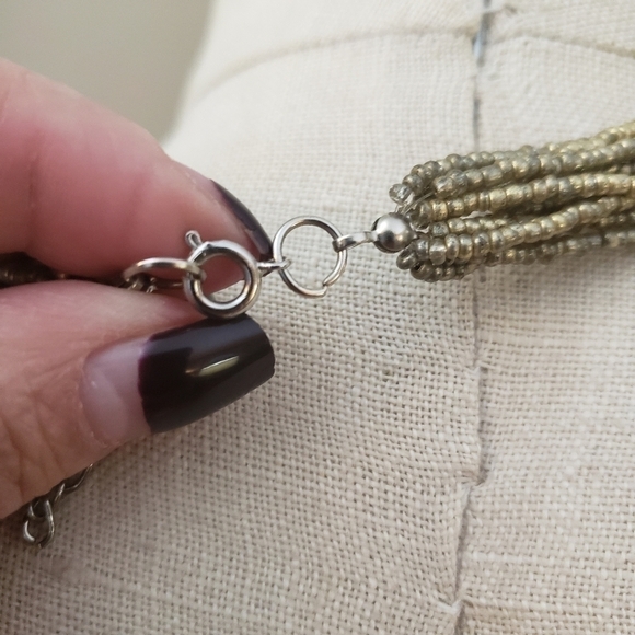 Shell and mini seed bead statement necklace - Picture 4 of 8